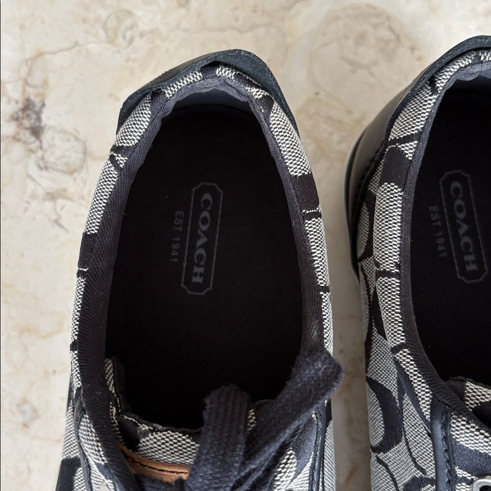Coach Barrett Signature C Jacquard & Leather Sneakers - size 9B - Picture 9 of 12
